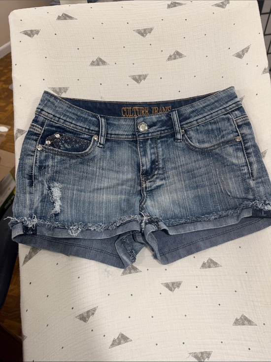 Culture Pants - Culture Haze Women's Light Blue Distressed Denim Shorts